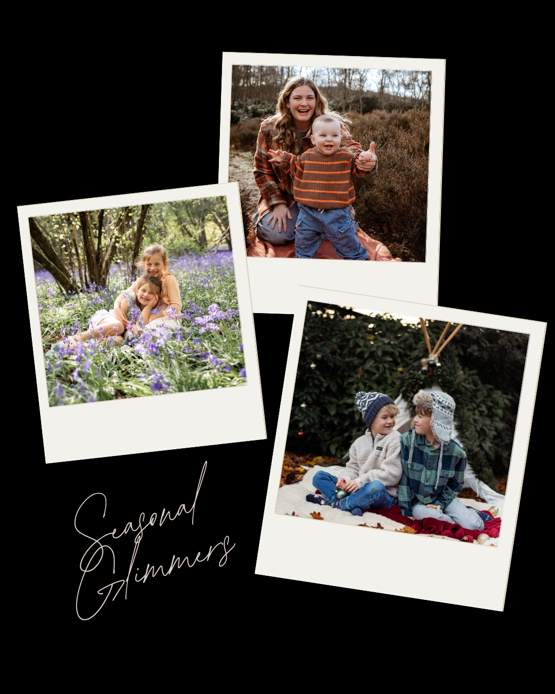 Seasonal mini photoshoot in natural outdoor setting