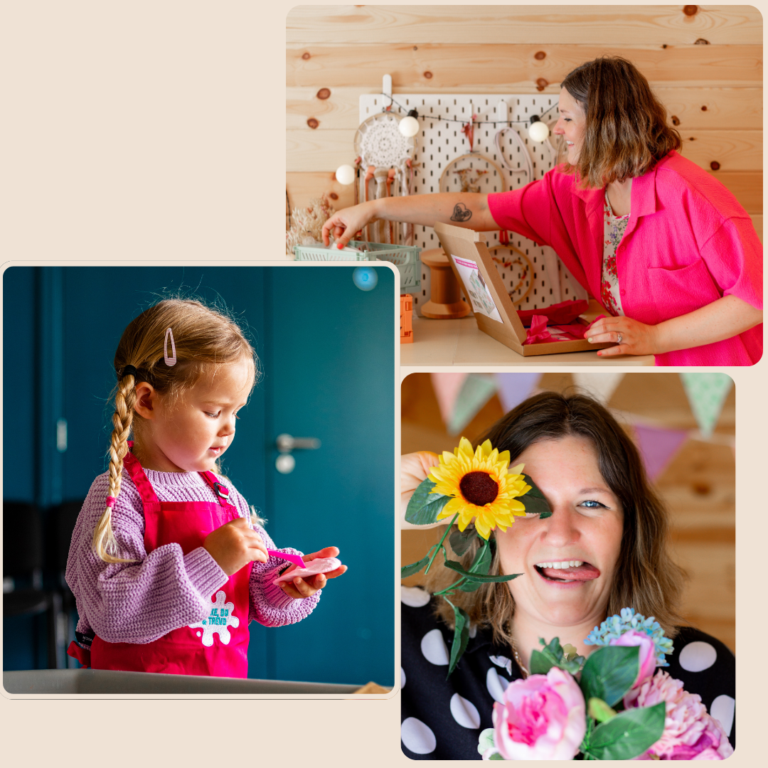 Branding photography showing a business owner at work